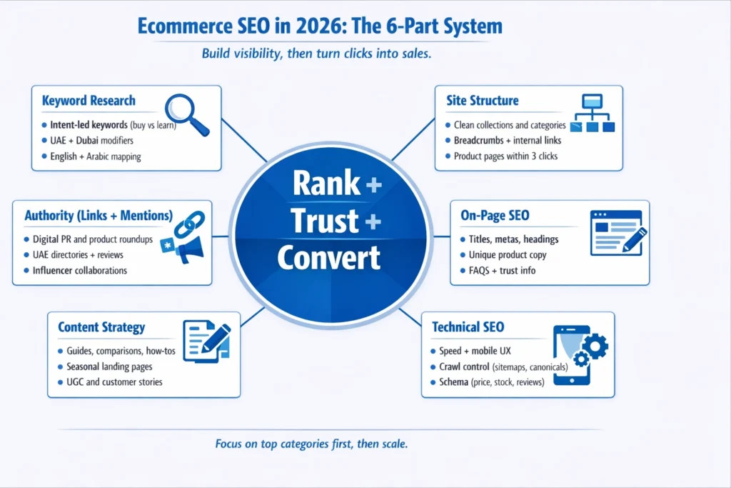 E-commerce SEO Guide 2026.. Learn about Rank, Trust and convert leads into sales.