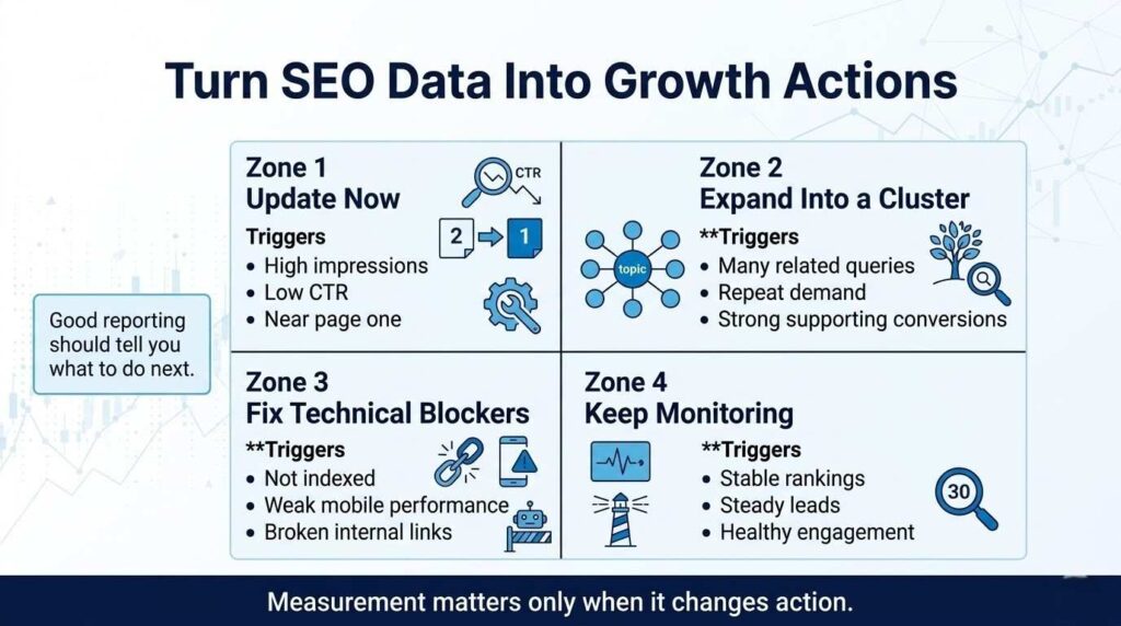 infographics about How to turn SEO data into actionable growth strategies