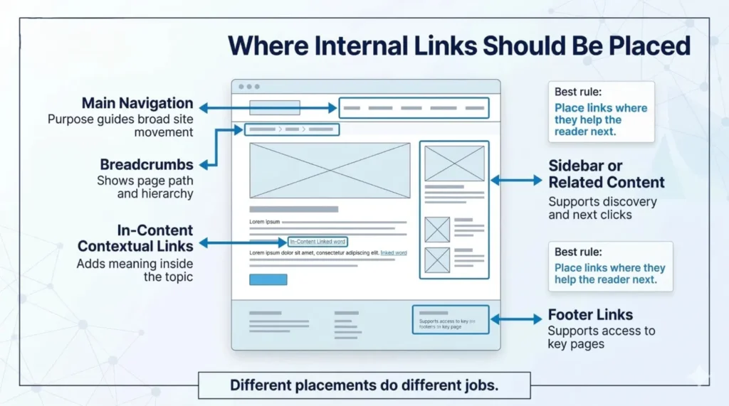 infographics about where intenal link should be replaced