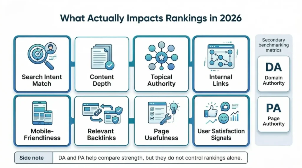 factors that impact ranking on site in 2026